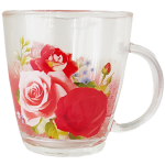 Чашка стеклянная 380мл Розы