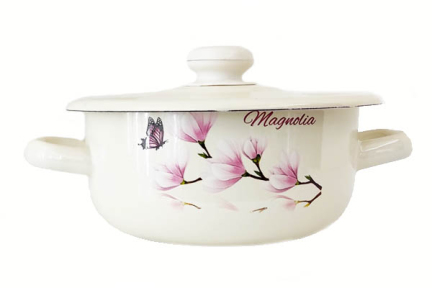 Кастрюля эмалированная 1.5л 1608/2 Магнолия