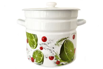 Кастрюля эмалированная 12л 16241/2 Лайм