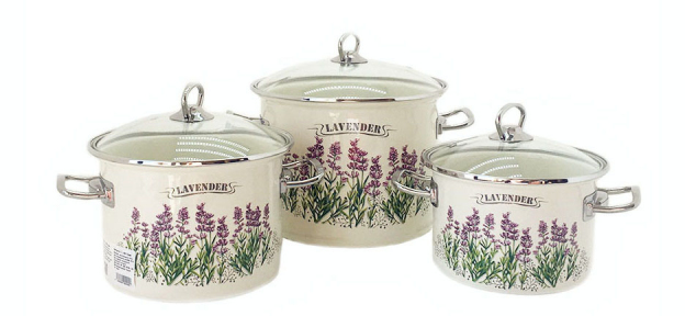 Набор эмалированный 1500 Лаванда