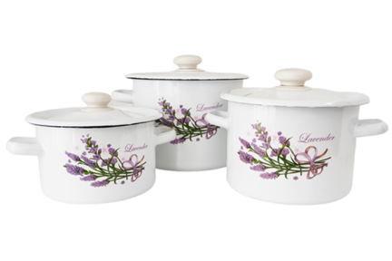Набор эмалированный 272 Букетлаванды лиловый