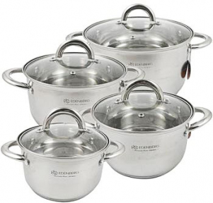 Набір каструль із нержавіючої сталі 4 предмети EB-4003