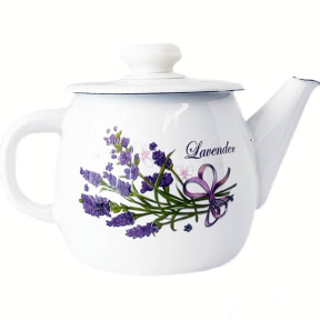 Чайник емальований 1.0л 2707/2 Букет лаванди