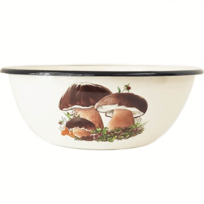 Миска эмалированная 4.0л 0314/2 Грибы молочная