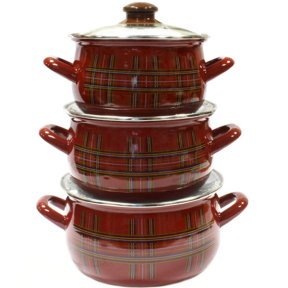 Набор эмалированный 3 предмета 2997 Шотландка