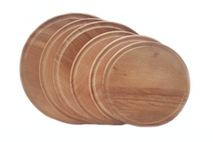 Доска разделочная деревянная диаметр 32 см
