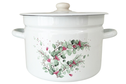 Каструля емальована 9л 1621/2 Евкаліпт