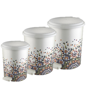 Ведро пластмассовое с педалью 6л Мозаика №2 Ведро пластмассовое с педалью 6л Мозаика №2