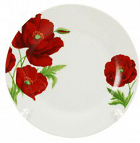 Тарілка керамічна мілка №7 Мак 9007