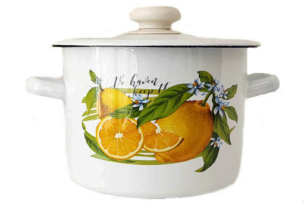 Каструля емальована 3л 1612/2 Лимон