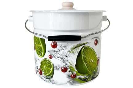 Відро-каструля емальоване 12л 1224/2 Мохіто