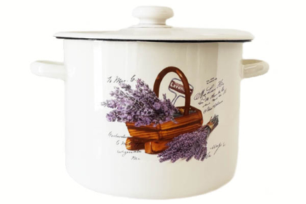Кастрюля эмалированная 5.5л 1617/2 Кошик лаванди