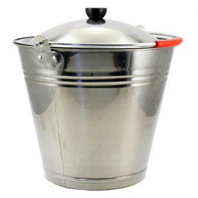 Ведро из нержавеющей стали 10л с крышкой In