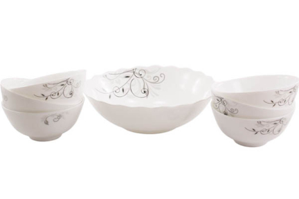 Набор салатников стеклокерамика 7 предметов Кружева