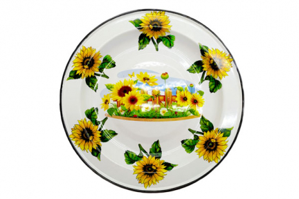 Блюдо эмалированное 0810  2л с рисунком