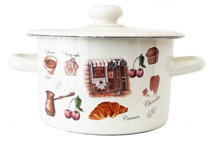 Кастрюля эмалированная 2л 1610/2 Кафе де Шери