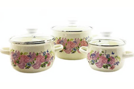 Набор эмалированный 6926 Анабель молочная