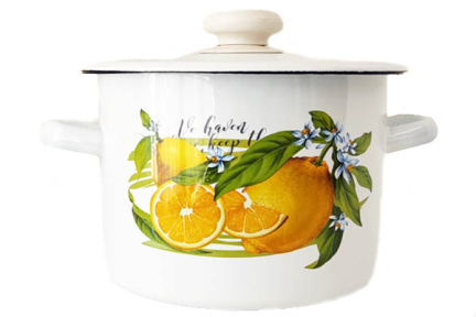 Каструля емальована 3л 1612/2 Лимон Каструля емальована 3л 1612/2 Лимон