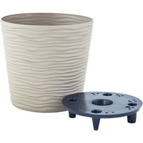 Горщик для квітів Ф`южн  30см низький какао