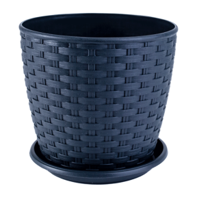 Горщик для квітів Ротанг 300х270мм граніт