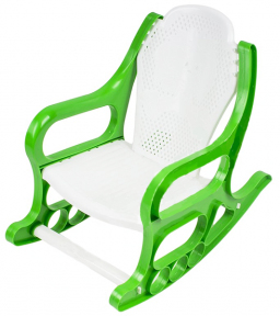 Крісло-гойдалка дитяче пластмасове зелене