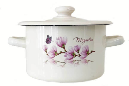 Каструля емальована 2л 1610/2 Магнолія