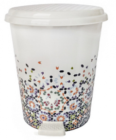 Відро пластмасове з педаллю 16л Мозаїка Відро пластмасове з педаллю 16л Мозаїка