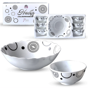 Набір салатників склокераміка Абстракція 30056-15018 1/7шт.