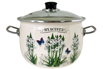 Кастрюля эмалированная 5л 81916 Гиацинт