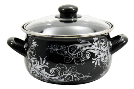 Каструля емальована 4л Срібло