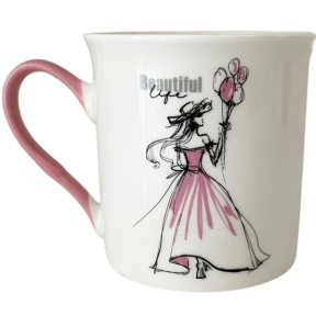 Чашка керамічна 340мл Pink 2079-14 S T