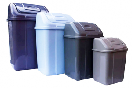 Ведро мусорное пластмассовое 5л серый