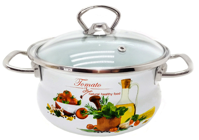 Кастрюля эмалированная 1.5л 83808