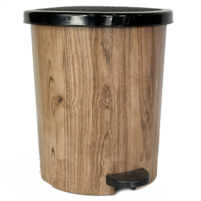 Ведро пластмассовое с педалью 8л WOOD