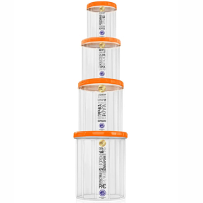 Ємність для сипучих в наборі 0.65л+1л+1.5л+2л НП