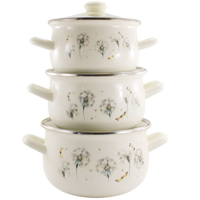 Набір емальований 3 предмети Кульбаба 4435