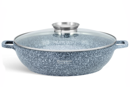 Сотейник з антипригарним покриттям 5.5л мармур ЕВ-8042