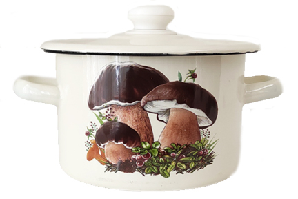 Кастрюля эмалированная 2л 1610/2 Грибы