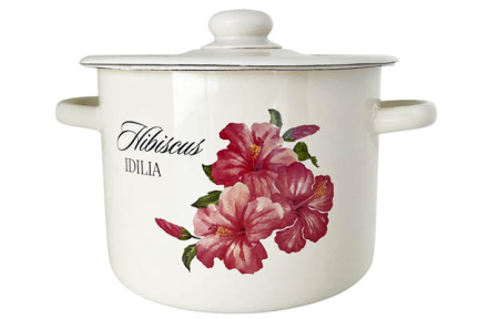 Кастрюля эмалированная 4.5л 1615/2 Гибискус