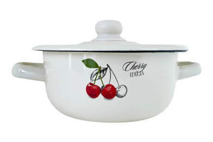 Каструля емальована 1.5л 1608/2 Вишня Ідилія