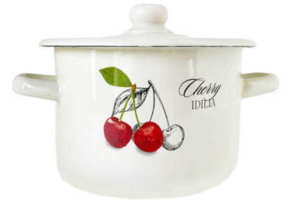 Каструля емальована 4.5л 1615/2 Вишня Ідилія
