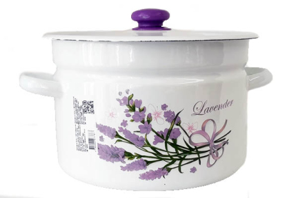 Каструля емальована 9л 1621/2 Букет лаванди