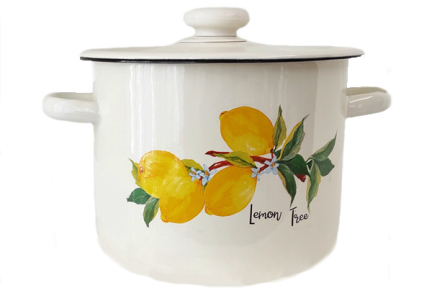 Кастрюля эмалированная 4.5л 1615/2 Лимонное дерево