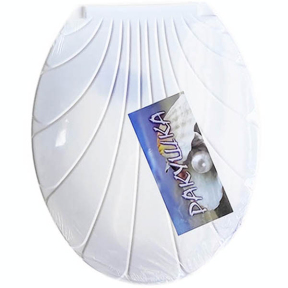 Сиденье унитаза пластмассовое Ракушка белое