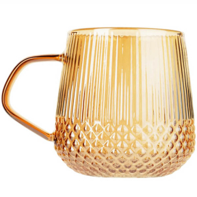 Кухоль скляний 400мл Borosilicate