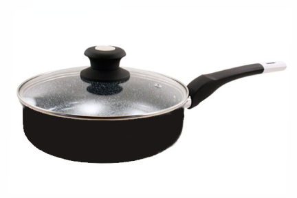 Сковорода с антипригарным покрытием 260мм со стеклянной крышкой QD-F0326-В