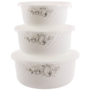 Набор салатников с крышкой 3 предмета 3 предмета Кружево