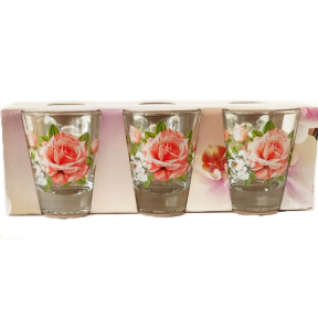 Набор рюмок Пеналы 50мл Роза 1/6шт