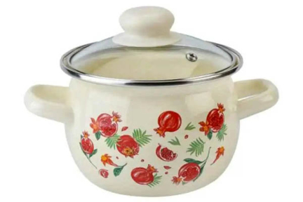 Кастрюля эмалированная 1.5л 61908/2 Гранат