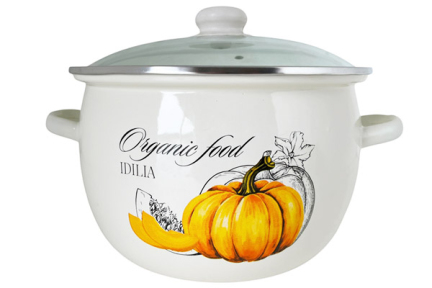 Кастрюля эмалированная 7л 61920/2 Тыква сферическая